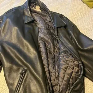 ジャケット・アウター 00s Eddie bauer short leather blouson Vintage Eddie Bauer Brown Mens Medium Jacket Leather Goose